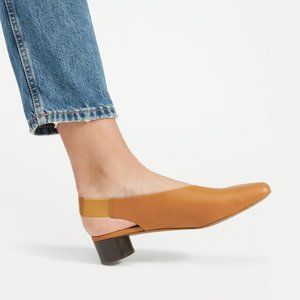 Everlane The Square Toe Burnt Orange Slingback